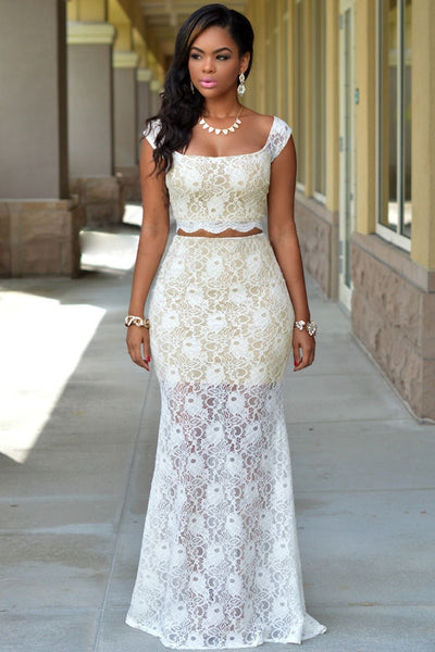 LACE MAXI SKIRT SET